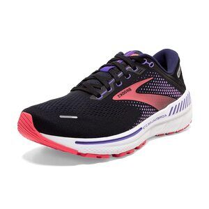 BROOKS WOMEN'S ADRENALINE GTS 22 SUPPORTIVE RUNNING SHOE - BLACK/PURPLE/CORAL -